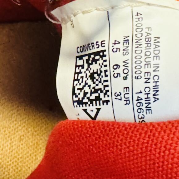 Converse All Star Shoes Womens 6.5 Brown Red Kimber Low Top Canvas Pattern - Picture 10 of 11